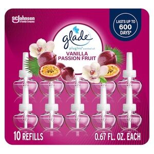 Glade Vanilla Passion Fruit Scented Oil Refills - 10 Pack